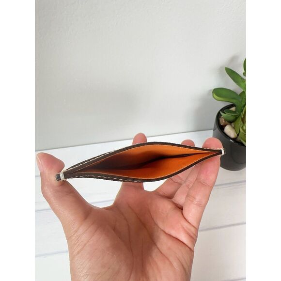 NWTCoach Slim ID Card Case Colorblock Sv/Bright Yellow Multi Crossgrain Leather - Picture 4 of 5